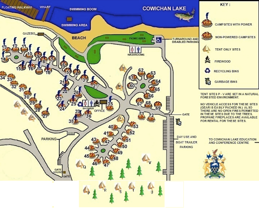 Cowichan Lake Camping Map Lakeview Park Campground | CampgroundBooking